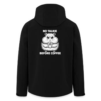 Pas de conversation devant un hamster amateur de café - Veste softshell homme en polyester recyclé Stanley/Stella - noir - Dos - AI Model Male 185 light (185cm)