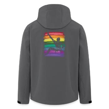 Boulderer Boulder Bouldern - Recycelte Männer Softshell-Jacke von Stanley/Stella - Schwarz - Hinten - AI Model Male 185 light (185cm)