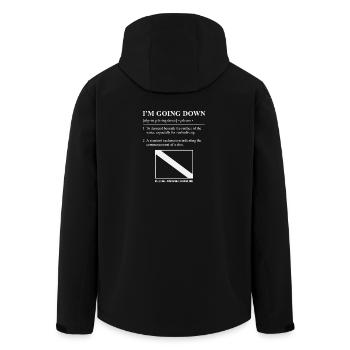 Scuba Diver Scuba Flag Going Down Retro - Recycelte Männer Softshell-Jacke von Stanley/Stella - Schwarz - Hinten - AI Model Male 185 light (185cm)
