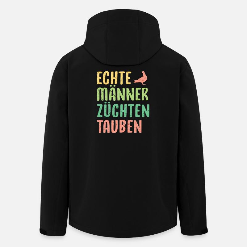 Taubenzüchter Spruch Lustig Taubenflüsterer - Recycelte Männer Softshell-Jacke von Stanley/Stella - Schwarz
