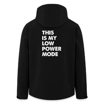Low Power Mode - Recycelte Männer Softshell-Jacke von Stanley/Stella - Schwarz - Hinten - AI Model Male 185 light (185cm)