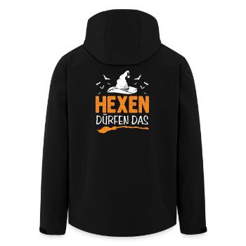 Hexen Dürfen Das Halloween  - Recycelte Männer Softshell-Jacke von Stanley/Stella - Schwarz - Hinten - AI Model Male 185 light (185cm)