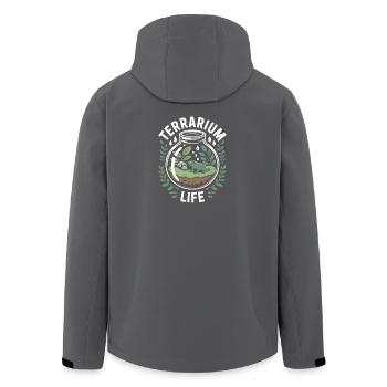 Terrarium Life Frosch Terraristik - Recycelte Männer Softshell-Jacke von Stanley/Stella - Anthrazit - Hinten - AI Model Male 185 light (185cm)