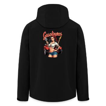 Musique rétro style Rockabilly Gasolineros - Veste softshell homme en polyester recyclé Stanley/Stella - noir - Dos - AI Model Male 185 light (185cm)