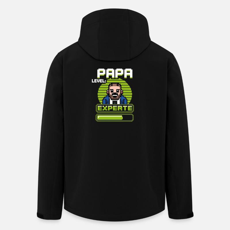 Gamer Papa Level Experte Design - Recycelte Männer Softshell-Jacke von Stanley/Stella - Schwarz