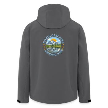 Parc national des North Cascades - Veste softshell homme en polyester recyclé Stanley/Stella - noir - Dos - AI Model Male 185 light (185cm)