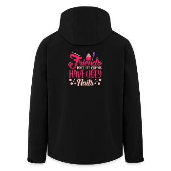 Designer de manucures Salon de manucure cosmétiques - Veste softshell homme en polyester recyclé Stanley/Stella - noir - Dos - AI Model Male 185 light (185cm)