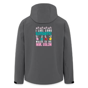 Designer de manucures Salon de manucure cosmétiques - Veste softshell homme en polyester recyclé Stanley/Stella - charbon - Dos - AI Model Male 185 light (185cm)