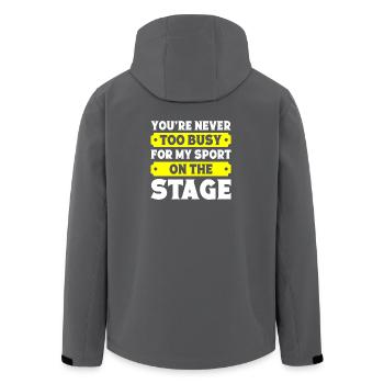 Le théâtre n’est jamais trop occupé sur scène Acteur Comédie musicale - Veste softshell homme en polyester recyclé Stanley/Stella - charbon - Dos - AI Model Male 185 light (185cm)