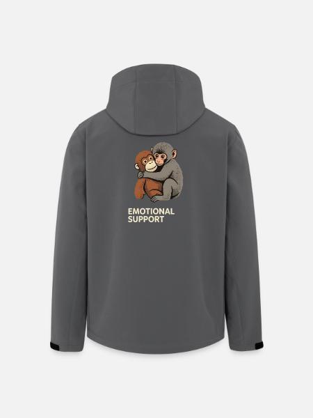 Emotional Support Baby Monkey Punch - Men’s Recycled Softshell Jacket by Stanley/Stella - black