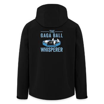 The Gaga Ball Whisperer - Men’s Recycled Softshell Jacket by Stanley/Stella - black - Back - AI Model Male 185 light (185cm)