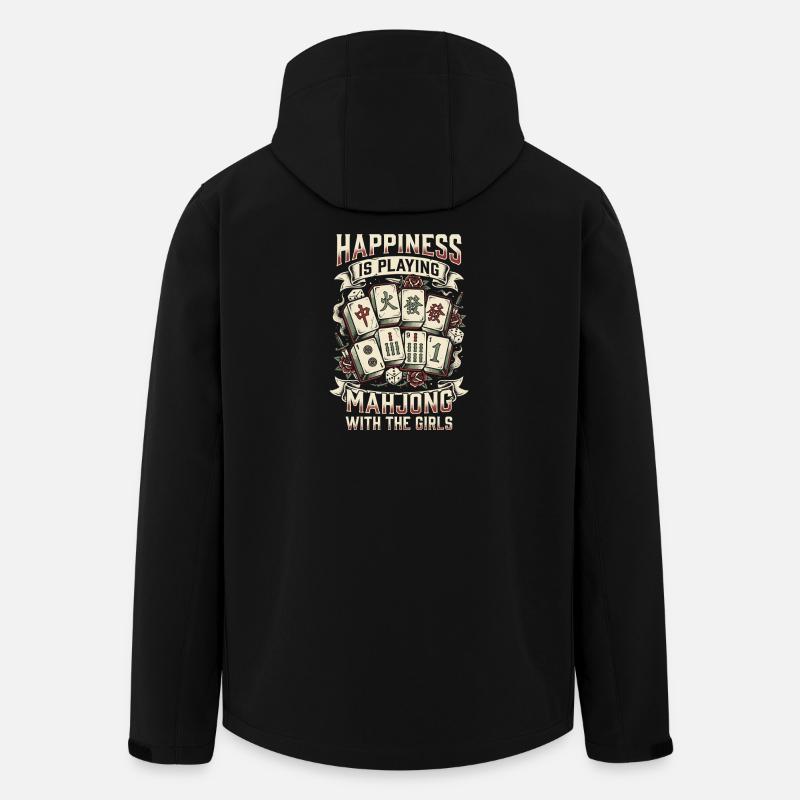 Mahjong Freude mit den Mädels - Recycelte Männer Softshell-Jacke von Stanley/Stella - Schwarz
