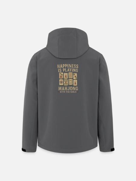 Happiness Mahjong with the Girls - Men’s Recycled Softshell Jacket by Stanley/Stella - black