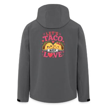 Lass uns über Liebe reden Taco Shirt lustig  - Recycelte Männer Softshell-Jacke von Stanley/Stella - Schwarz - Hinten - AI Model Male 185 light (185cm)
