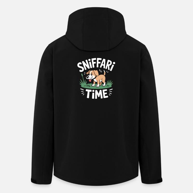 Sniffari Time Hund Nasenarbeit Spaß - Recycelte Männer Softshell-Jacke von Stanley/Stella - Schwarz