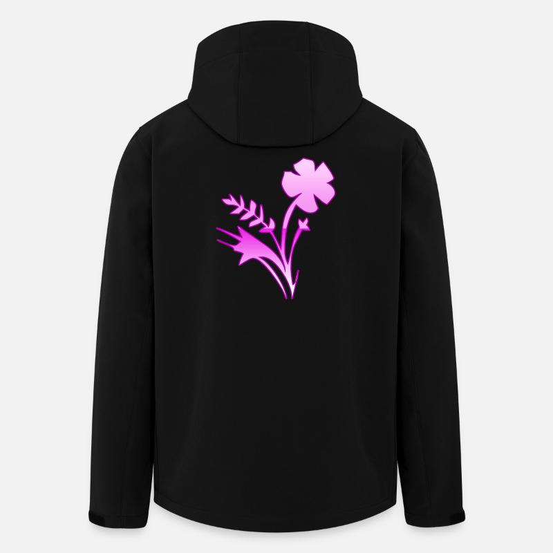 Blumen - Recycelte Männer Softshell-Jacke von Stanley/Stella - Schwarz
