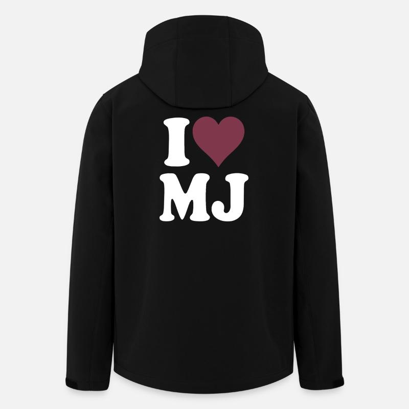 Ich liebe klassisches Burgunderherz-Design - Recycelte Männer Softshell-Jacke von Stanley/Stella - Schwarz
