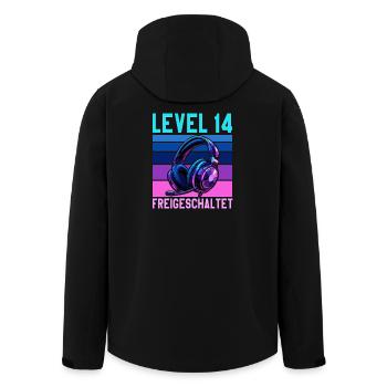 14. Geburtstag Junge Mädchen Gaming Level 14 Jahre - Recycelte Männer Softshell-Jacke von Stanley/Stella - Schwarz - Hinten - AI Model Male 185 light (185cm)