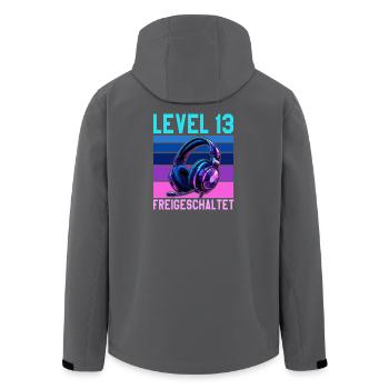 13. Geburtstag Junge Mädchen Gaming Level 13 Jahre - Recycelte Männer Softshell-Jacke von Stanley/Stella - Schwarz - Hinten - AI Model Male 185 light (185cm)