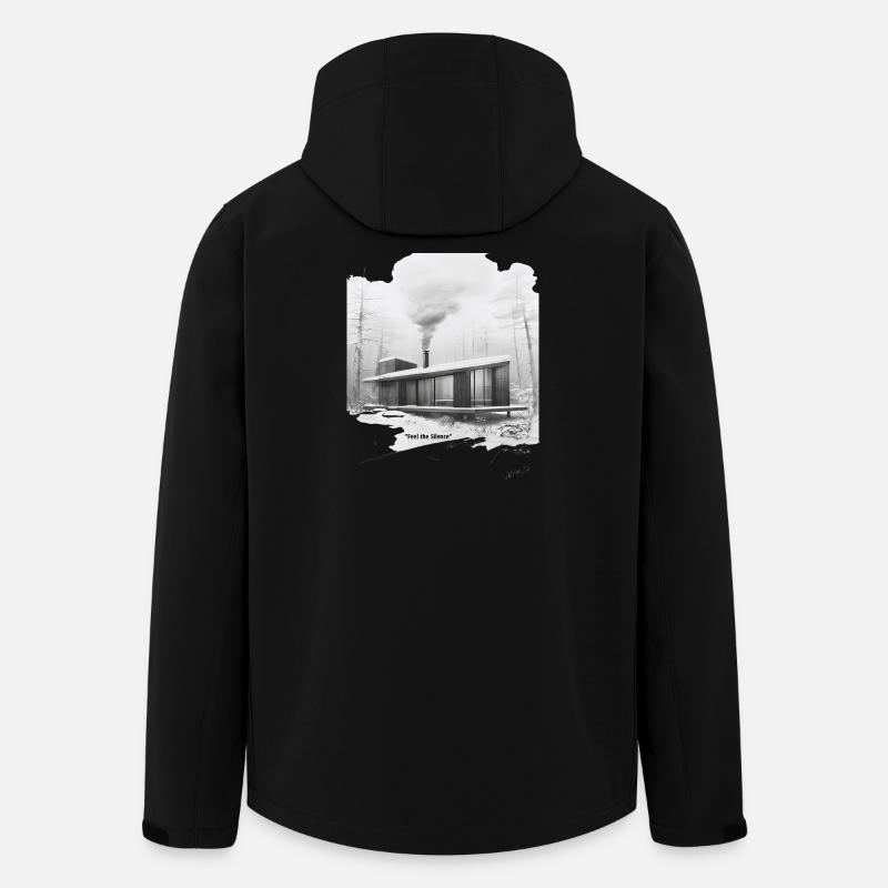 Stille Winter Moderne Hütte - Recycelte Männer Softshell-Jacke von Stanley/Stella - Schwarz