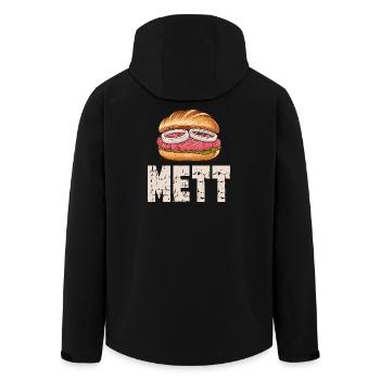 Mett Rolls Fan Collation de petit-déjeuner Mettigel - Veste softshell homme en polyester recyclé Stanley/Stella - noir - Dos - AI Model Male 185 light (185cm)