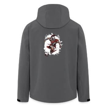 Spartaner Fussball Gladiator Sport - Recycelte Männer Softshell-Jacke von Stanley/Stella - Schwarz - Hinten - AI Model Male 185 light (185cm)