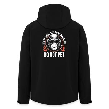 Ne pas caresser : Mari de soutien émotionnel - Veste softshell homme en polyester recyclé Stanley/Stella - noir - Dos - AI Model Male 185 light (185cm)