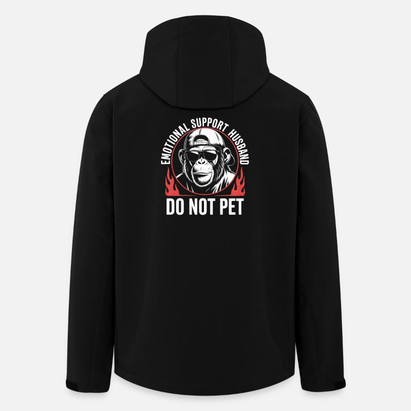 Emotional Support Husband Tee - Men’s Recycled Softshell Jacket by Stanley/Stella - black