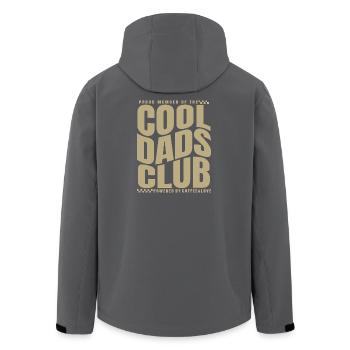 Fête des pères cadeau papa - Club des papas cool - Veste softshell homme en polyester recyclé Stanley/Stella - noir - Dos - AI Model Male 185 light (185cm)