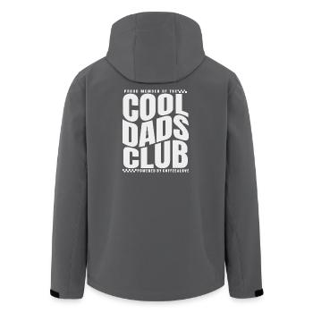 Fête des pères cadeau papa - Club des papas cool - Veste softshell homme en polyester recyclé Stanley/Stella - noir - Dos - AI Model Male 185 light (185cm)