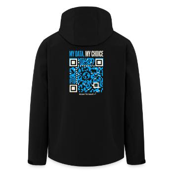 Mes données : mon choix - Veste softshell homme en polyester recyclé Stanley/Stella - noir - Dos - AI Model Male 185 light (185cm)