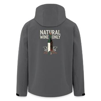 Vin naturel uniquement - Veste softshell homme en polyester recyclé Stanley/Stella - charbon - Dos - AI Model Male 185 light (185cm)