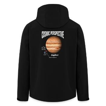 Cosmic Perspective - Recycelte Männer Softshell-Jacke von Stanley/Stella - Schwarz - Hinten - AI Model Male 185 light (185cm)