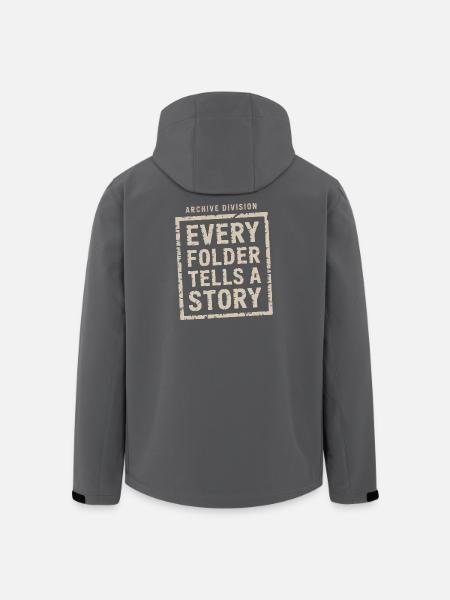 Every Folder Tells a Story - Men’s Recycled Softshell Jacket by Stanley/Stella - black