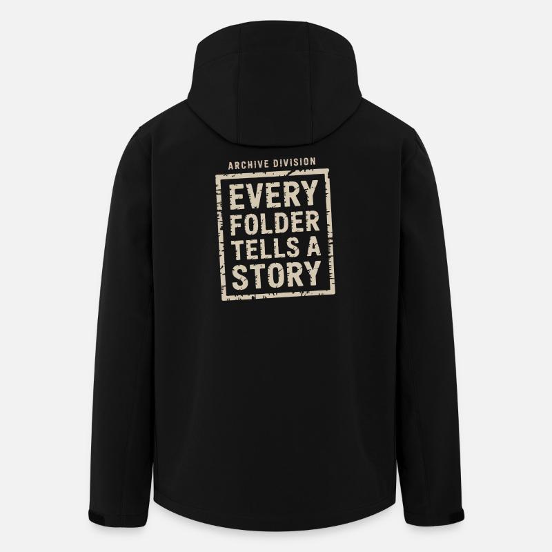 Every Folder Tells a Story - Men’s Recycled Softshell Jacket by Stanley/Stella - black