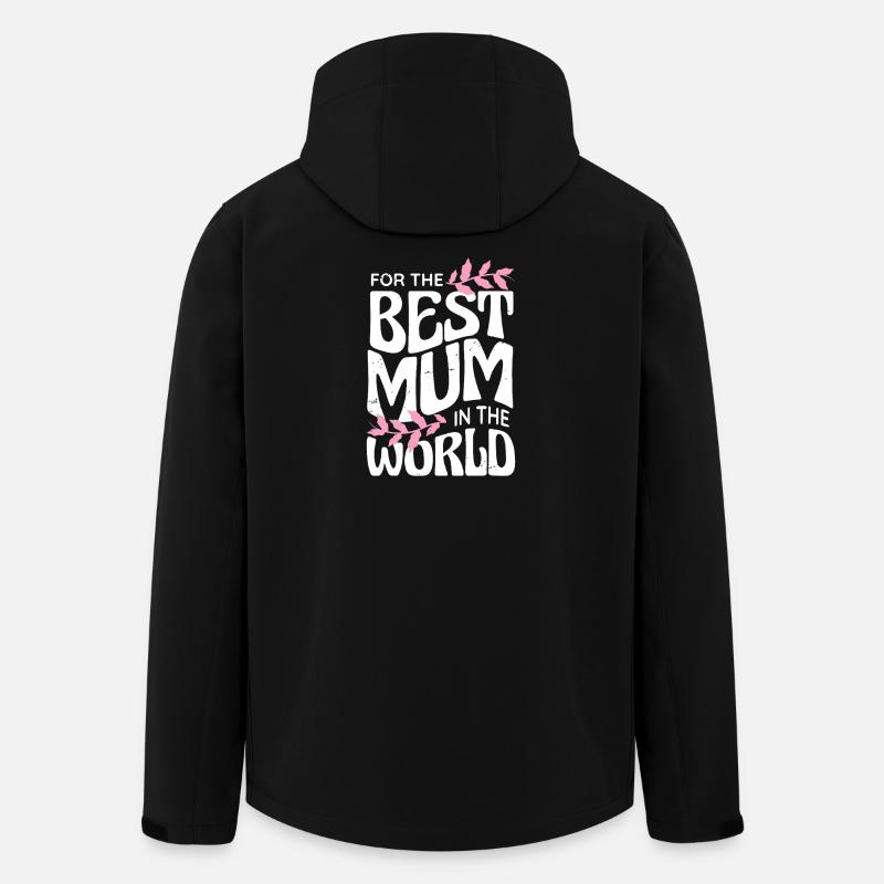 Meilleure maman du monde - Veste softshell homme en polyester recyclé Stanley/Stella - noir