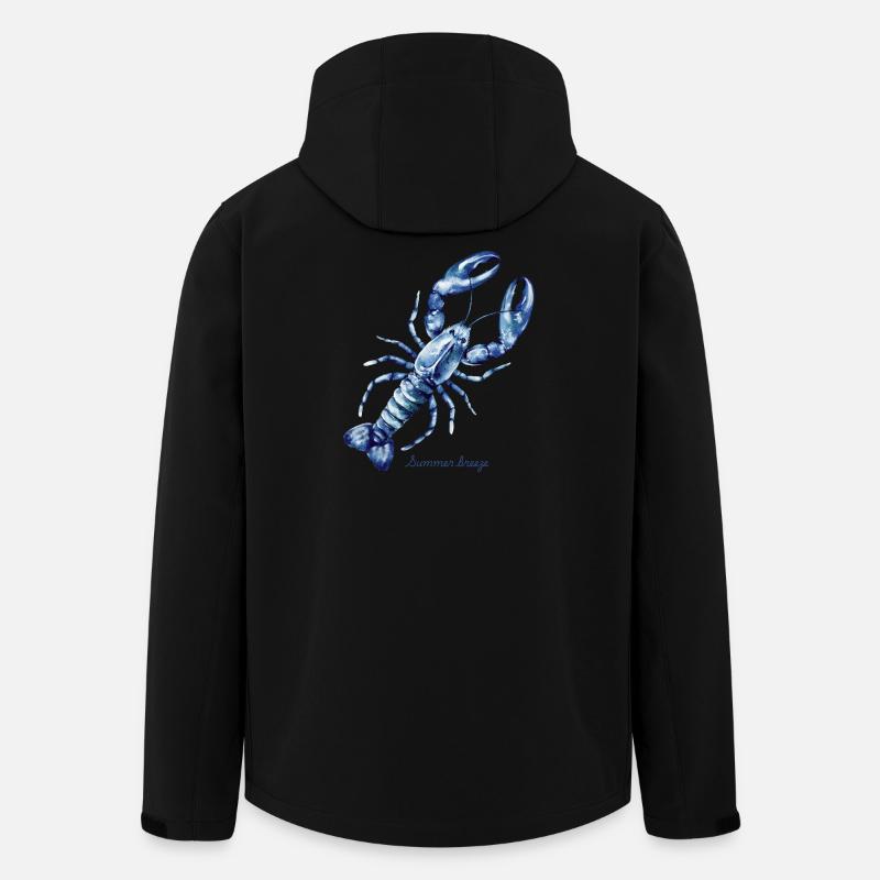 Sommerbrise Aquarell-Lobster - Recycelte Männer Softshell-Jacke von Stanley/Stella - Schwarz