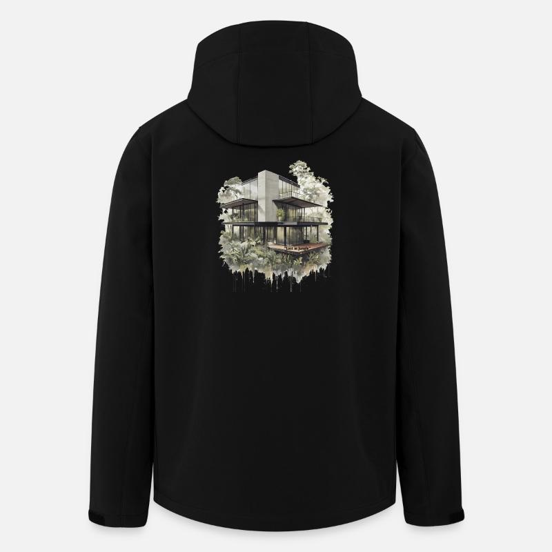 Lost in Jungle Modern Villa - Men’s Recycled Softshell Jacket by Stanley/Stella - black