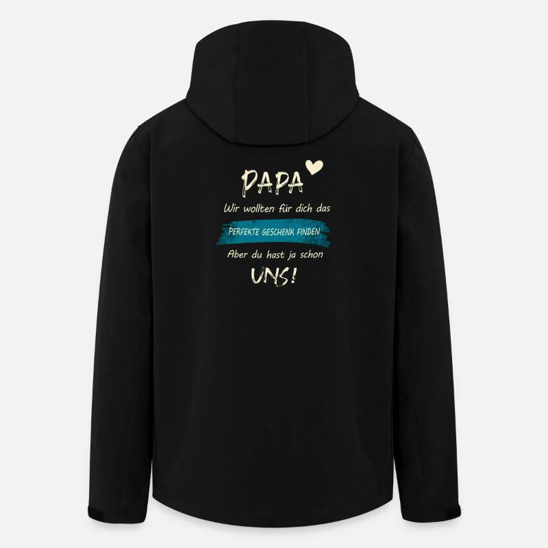 Papa Perfektes Geschenk Lustig Vatertag - Recycelte Männer Softshell-Jacke von Stanley/Stella - Schwarz
