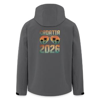 Croatie 2026 - Veste softshell homme en polyester recyclé Stanley/Stella - noir - Dos - AI Model Male 185 light (185cm)