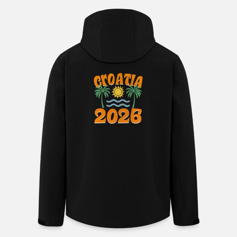 Croatia 2026 - Recycelte Männer Softshell-Jacke von Stanley/Stella - Schwarz