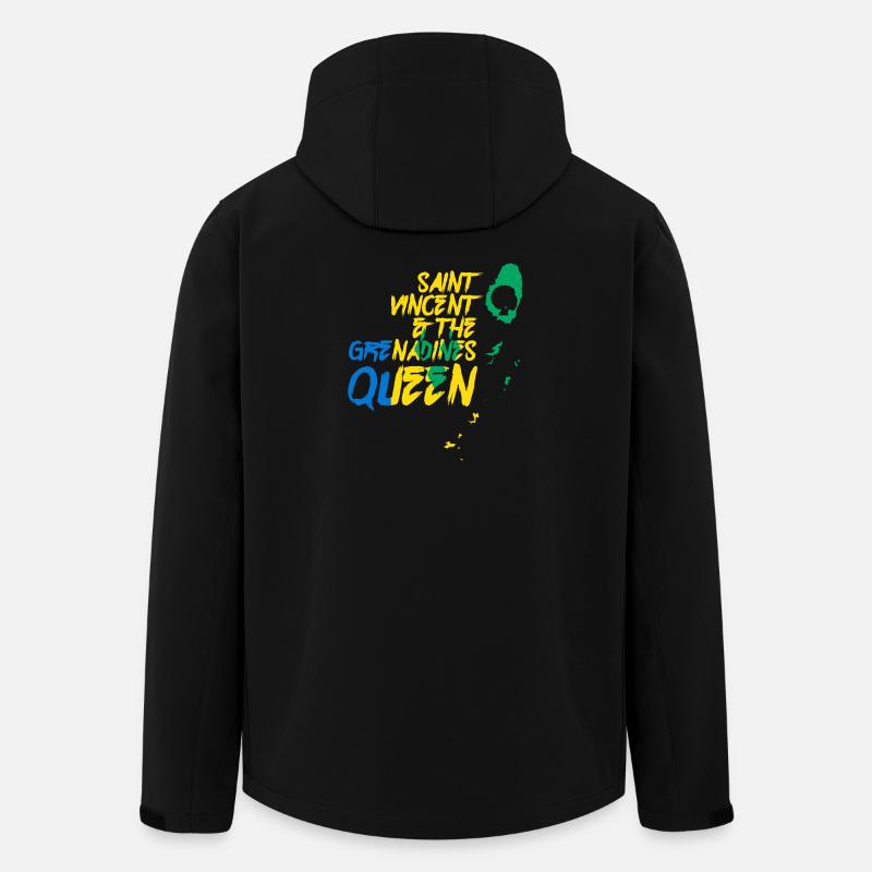 Graffiti de la Reine Saint-Vincent - Veste softshell homme en polyester recyclé Stanley/Stella - noir