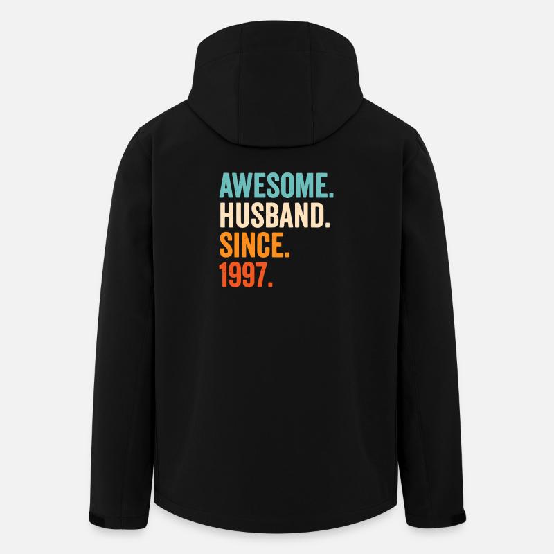Awesome Husband Since 1997 - Men’s Recycled Softshell Jacket by Stanley/Stella - black