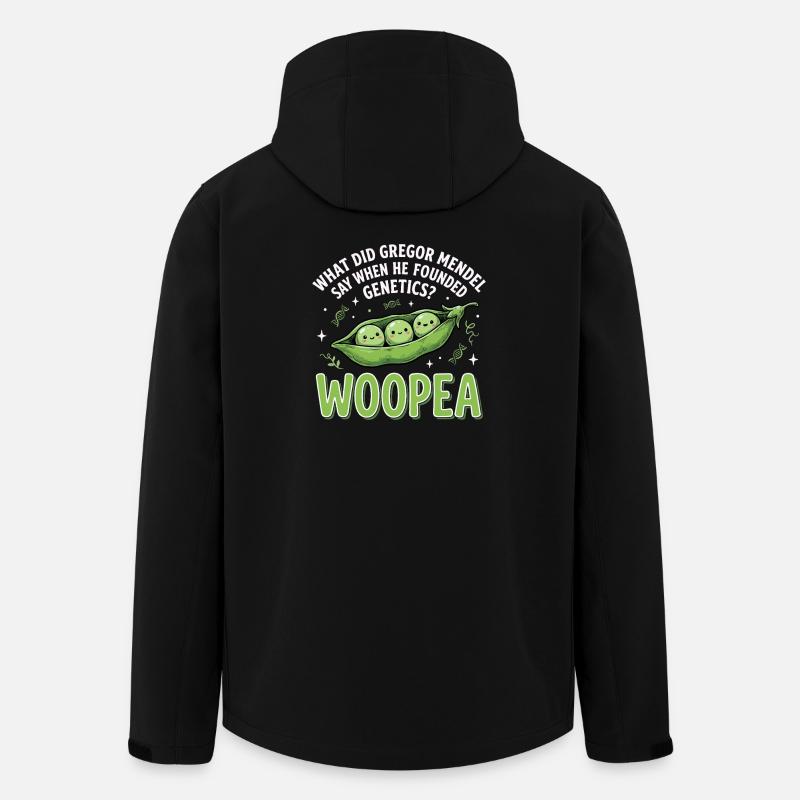 ErbsenGenetik Mendelwitz WOOPEA - Recycelte Männer Softshell-Jacke von Stanley/Stella - Schwarz