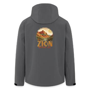 Zion National Park - Men’s Recycled Softshell Jacket by Stanley/Stella - black - Back - AI Model Male 185 light (185cm)