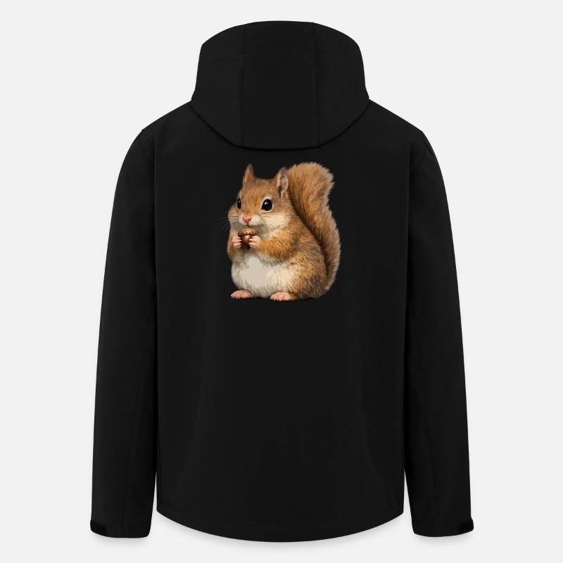 Squirrel with acorn - Men’s Recycled Softshell Jacket by Stanley/Stella - black