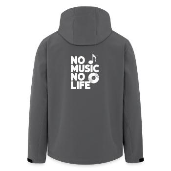 Keine Musik, kein Leben - Recycelte Männer Softshell-Jacke von Stanley/Stella - Schwarz - Hinten - AI Model Male 185 light (185cm)