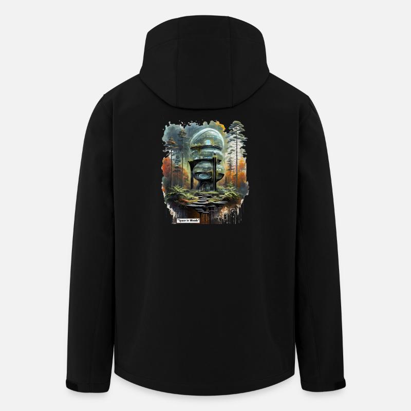 Raum in Woods Dome - Recycelte Männer Softshell-Jacke von Stanley/Stella - Schwarz