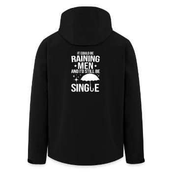 Raining Men Yet Still Single - Men’s Recycled Softshell Jacket by Stanley/Stella - black - Back - AI Model Male 185 light (185cm)