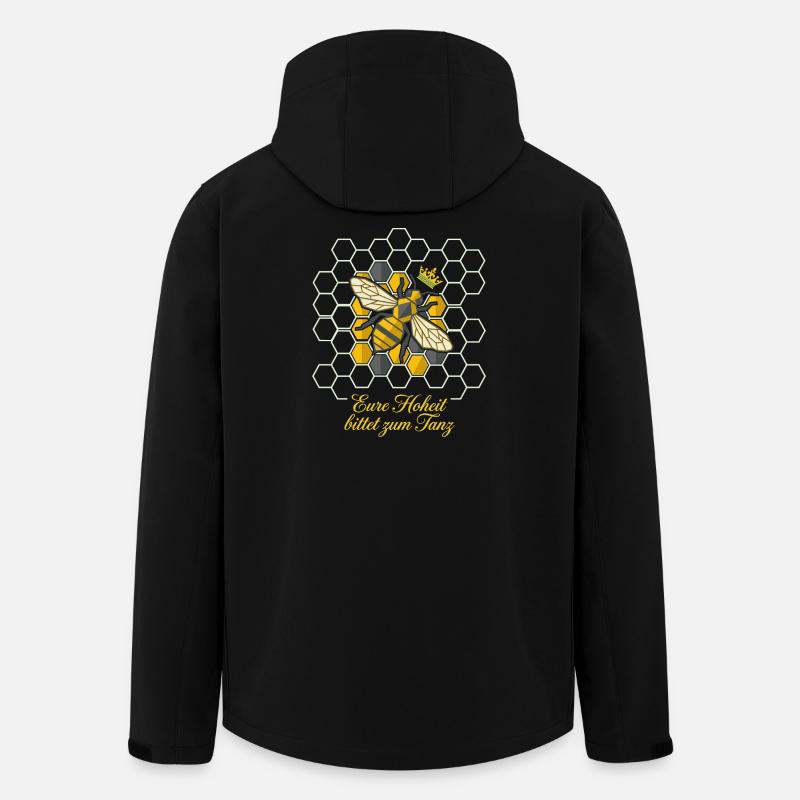 Royal bee in honeycomb - Men’s Recycled Softshell Jacket by Stanley/Stella - black